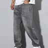 Unisex Solid Color Plain Straight-Leg Jeans with Slant Pockets, Cotton Jeans, Casual Versatile Washed Denim Pants, Couple Straight Fit Trousers, Menswear