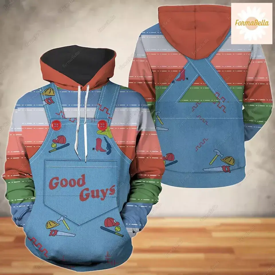 Chucky 3D Hoodie for Kids - All Over Print Horror Costume - Gift for Unisex Adults