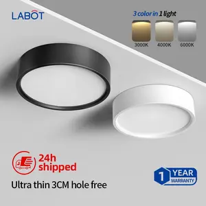 Ultra-Thin Recessed Round LED Ceiling Light, Small Dome Lamp for Hallway Entry Corridor, Flush Mount Ceiling Spotlights
