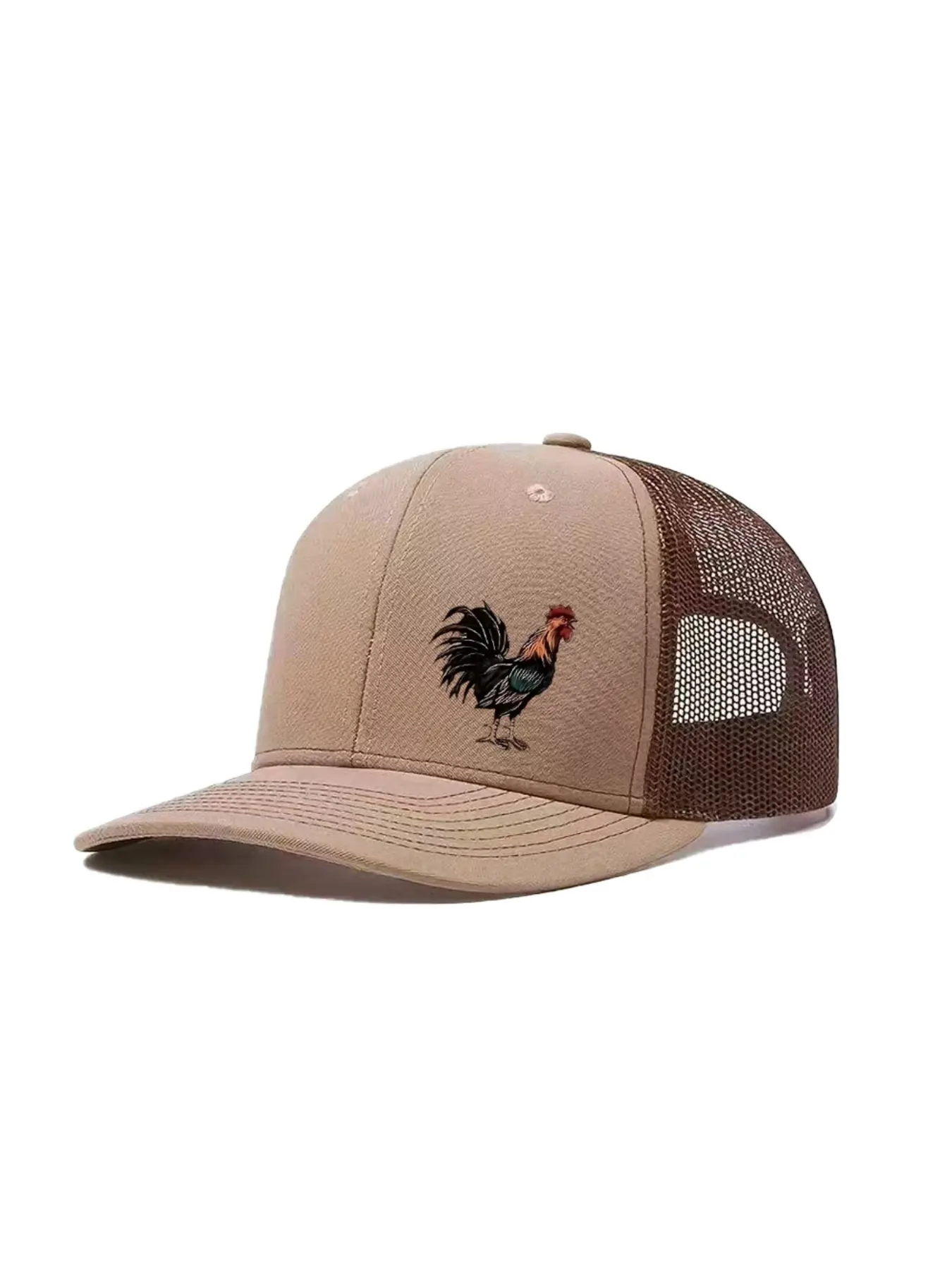 Unisex Lightweight Baseball Cap with Rooster Design, Adjustable Snapback Trucker Style for Men & Women, Casual Fitted Mesh Hat for All Seasons