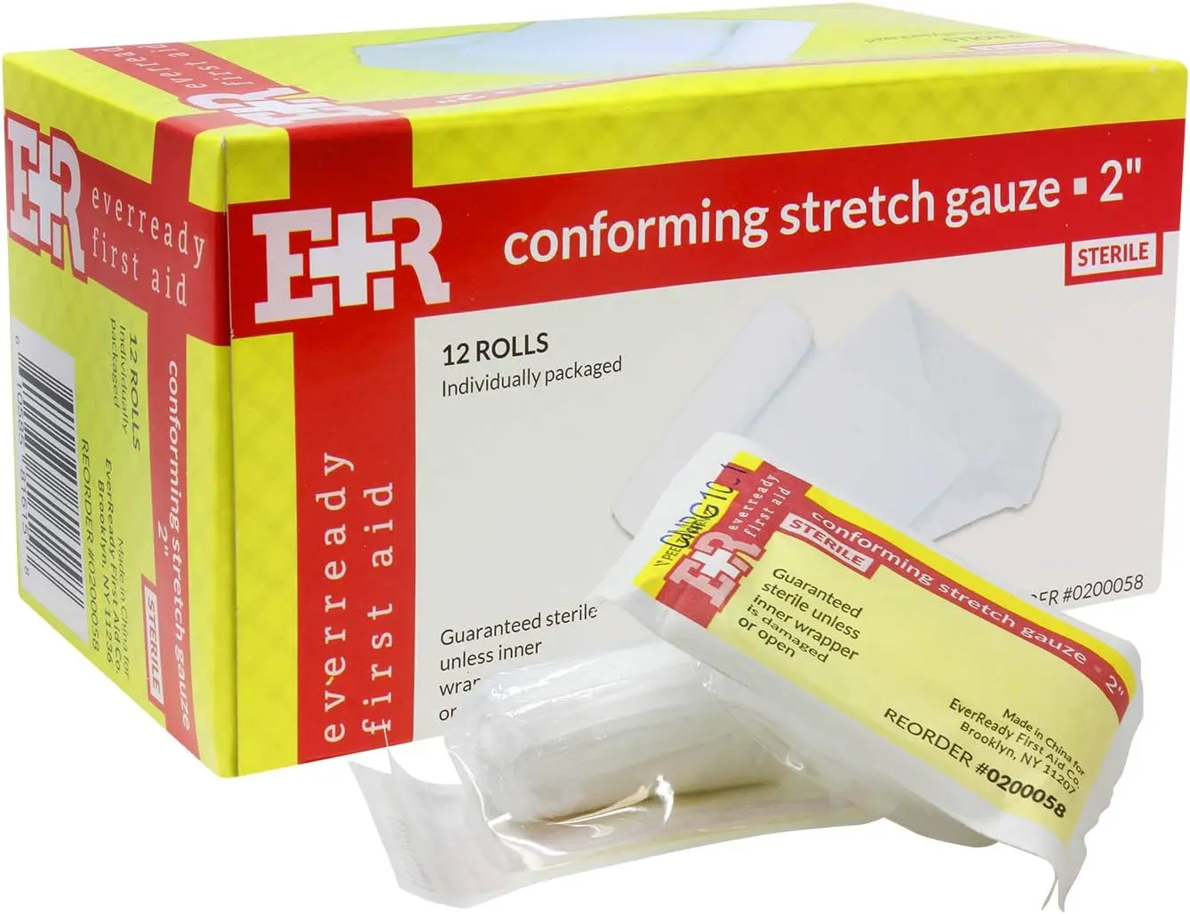 Sterile Conforming Stretch Gauze Roll Bandage - Multiple Size Options