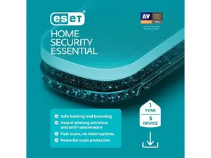 ESET Home Security Essential 2026 - 5 Devices/ 1 Year Download