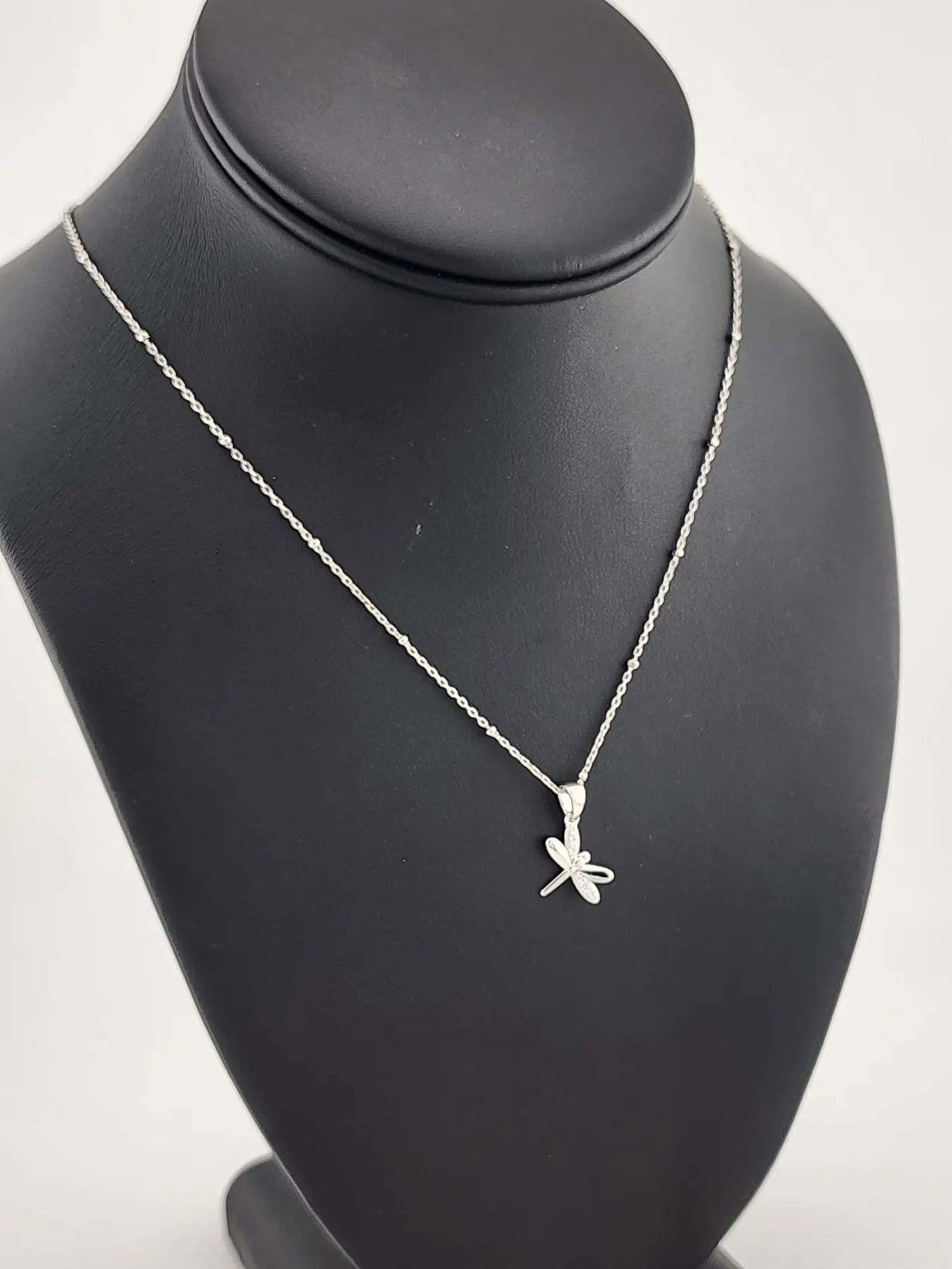 Delicate Sterling Silver 925 Dragonfly Necklace – Brand New