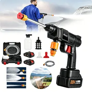 【FathersDayGift】KEPEAK  550PSI/1500PSI Portable Electric Water Jet, Cordless High Pressure Spray Water Machine - for Car, House, and Garden Cleaning, Rechargeable Pressure Washer, Perfect Christmas & New Year Gift ldea