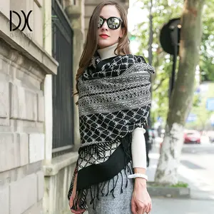 DANA XU 100% Merino Wool oversized Pashmina Blanket Travel Scarf Cashmere Shawl Wrap Women's Fall Winter Oversize Shawl Floral Unique Designs Quality