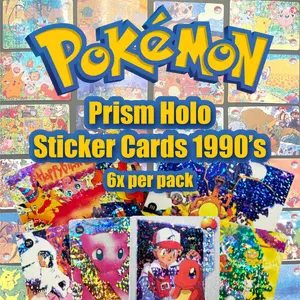 1990's Pokémon Vending Series Prism Holo Sticker Cards