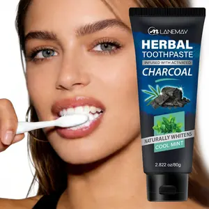 Activated Charcoal Infused Herbal Toothpaste - Peppermint & Baking Soda Formula - Removes Stains & Freshens Breath - For Daily Deep Cleaning & Oral Health - Oral Hygiene Essentials