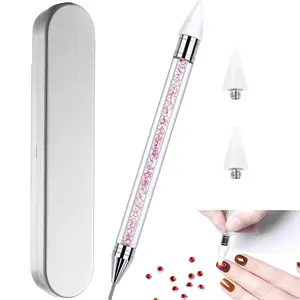 Rhinestone Picker Dotting Tool with Extra 2 Wax , Dual-ended DIY  Art Tool With   Handle