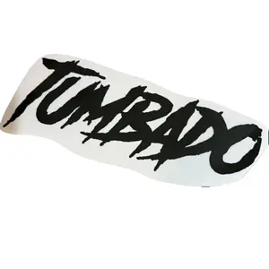 Tumbado Car Sticker - Black Text Design on White Background, Simple and Classic Style