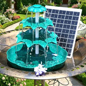 AISITIN 6.5W Solar Bird Bath Fountain with 3 Tiered Bird Bath Upgraded 2026, DIY Detachable Solar Water Fountain Pump with Fixed Equipment,for Garden Decoration, Outdoor Bird Feeder and Waterfall,#Summervibes