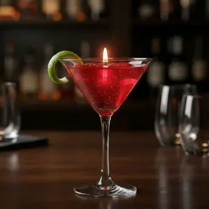 Delicious Scented martini candles Decor Glass Ornaments Decoration Perfume Aroma Decorative decorative lemon drop, apple tini, espresso martini and other favorites