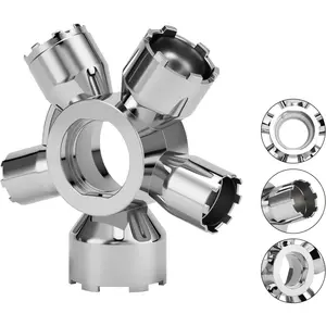 Metal 10-in-1 Faucet Aerator Tool - Universal Plumbing Repair Removal Kit, Compatible with Hidden Aerators, Covers Sizes, Metal Build