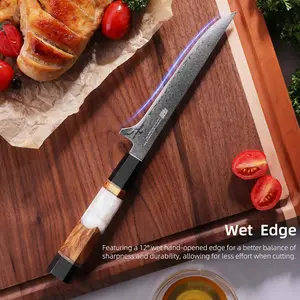 FINDKING 5.5 Inch Boning Knife, Perfect Meat Trimming Knife for Brisket, Fat and More, Sharp Japanese Fillet Knife for Fish, Lightweight & Elegant Looking Deboning Knife