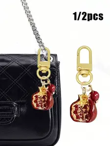 Vintage Pomegranate Pendant Bag Charm, Purse Charm, Fashion Backpack and Handbag Decoration, Gift for Teens and Young Women, Perfect for Key Chains and Teachers