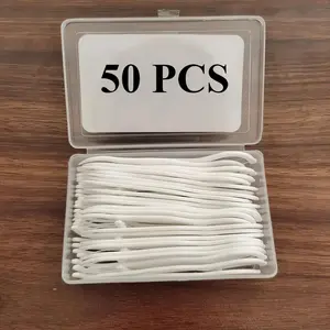 50 Dental Floss Sticks in Portable Box – Waxed & Strong Strand for Gentle Cleaning Between Teeth
