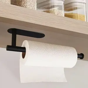 Self-Adhesive Kitchen Paper Holder, Under Cabinet Towel Rack, RV Bathroom Roll Storage, Toilet Paper Organizer, Plastic Organizer, Tissue Holder, Home Essentials