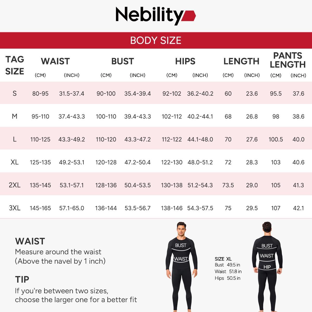 Nebility Men's Sports Outdoor Sweat Underwear Set Fitness Compression Quick-Drying Long-Sleeved Sports Set Base Layer Set