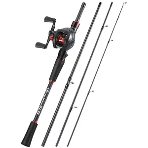 Sougayilang Fishing Rod and Reel Combo, 6-6.5FT Casting Rod with 7.2:1 Baitcasting Fishing Reel for Outdoor fishing supplies