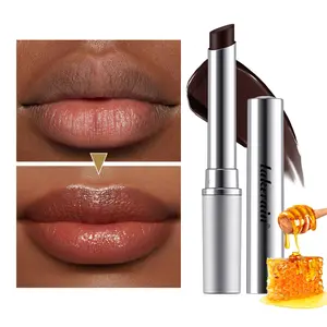 Honey Lipstick Tinted Lip Balm - Lip Softening Balm - Sheer Hydrating Lipstick for All Skin Tones - Moisturizing Lip Color, Nourishing Lip Balm with a Hint of Natural Black Cherry Tint