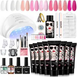 Morovan Poly Gel Nail Kit: All-in-One Professional Extension Gel Starter Kit for Beginners