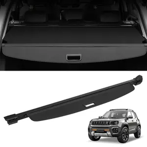 【fathersdaygift】VEVOR Retractable Cargo Cover, Upgraded Waterproof Trunk Cover Security Shield Shade for Jeep Grand Cherokee 2 Row 2022-2024, UV Resistant Rear Trunk Cover with Aluminum Alloy & PVC Material