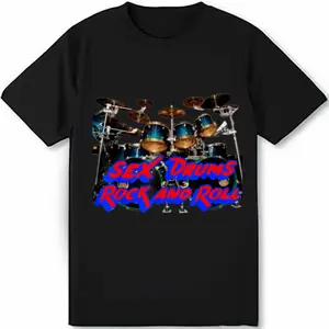 Sex Drums Rock And Roll _ Drummers Drumming Band Bands Drum T Shirt Full Size