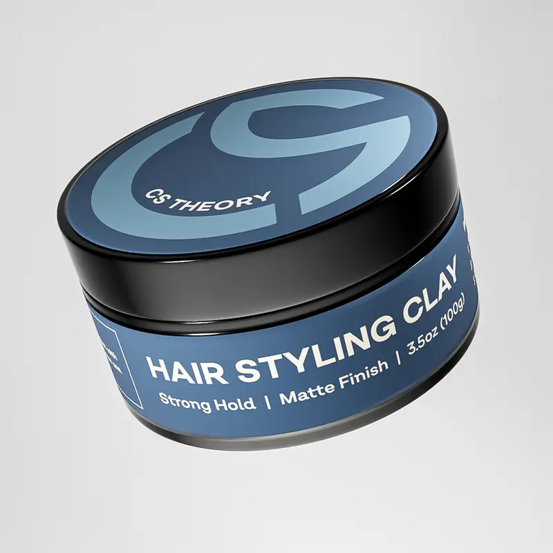 CS THEORY Hair Styling Clay for Men - Strong Hold Matte Finish Lightweight Non-Greasy Formula Adds Texture Volume and Control 3.5 oz
