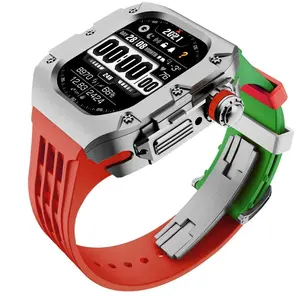 Titanium alloy Modification Kit For Apple Watch Ultra 2 1 49mm Case Watch Band 45mm For IWatch Series 9 8 7 6 5 4 SE 44mm Strap