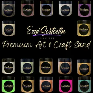 Premium Art Sand|Craft Sand|Unique Metallic-Neon Colors|Excellent Quartz Sand|10 oz|Excellent for Artwork|DIY|Sand Painting|Wedding Decoration|Vaze Filling|Ezgi Sertcetin