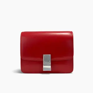 Pre-owned Celine Calfskin Shoulder Bags BJ1101805048 Box Red Shoulder Bag