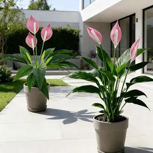 Large Outdoor Artificial Plant Set, UV Resistant, No Maintenance, Suitable for Photography, Home Decor, Weddings, Office, Garden Decoration