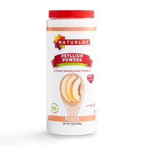Peach Flavored Psyllium Husk Fiber Powder, Sugar-Free