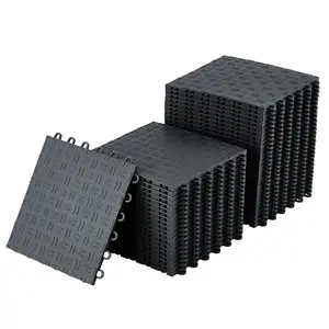 12"X12" Interlocking Garage Floor Tiles,Double-Sided Non-Slip Flooring, Heavy Duty PVC Garage Flooring Tiles Covering for Basement, Workshop & Repair Shop