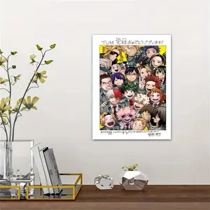 My Hero Academia Wall Decor Poster, Cartoon Birthday Party Decoration, Photography Background, Bedroom Dorm Room Art, Unframed