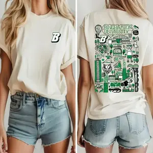 Custom University Hand Sketched Graphic T-Shirt, Sand Color College Game Day Tee, Vintage Sports Fan Shirt, Cozy Unisex Top, MB