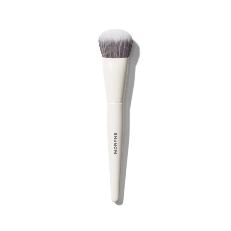 Morphe M242 Slanted Cream & Liquid Bronzer Brush for Soft Sculpting Dense Bristled Tip Stippling Sweeping Pressing