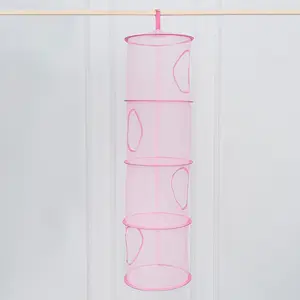 4 Compartments, 1 Corner, Zero Mess – Stuffed Animal Storage Net, Hanging Mesh Toy Hammock, Toy Organizer for Home Bedroom & Dormitory, Hangable Mesh Baskets