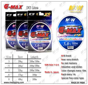 M&W International G-MAX 8XPE Fishing Line for Powerful Fishing bass fishinglures