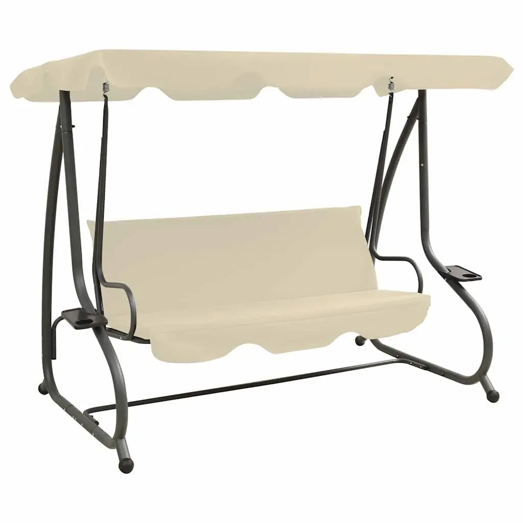 vidaXL Patio Swing Chair Outdoor Swing Bench with Adjustable Canopy Swing Seat 3006430