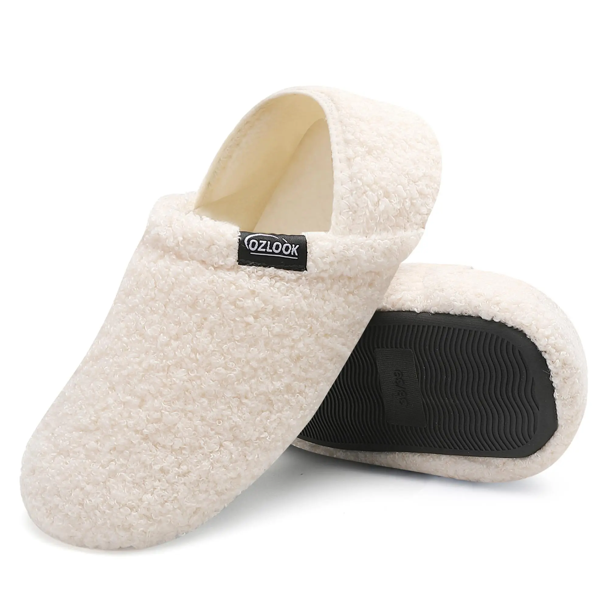 House Slippers for Women Men , Womens Mens Slippers with Non-slip Sole Slip On for Indoor & Outdoor, Portable Slippers for Home Travel Hotel,Winter Warm Slippers Footwear Shoe