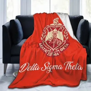 Best Sisterhood Gift for Delta Sigma Theta DST Flannel Blanket Machine Washable Super Soft Warm Plush Throw for Bedroom Decor Bed Sofa