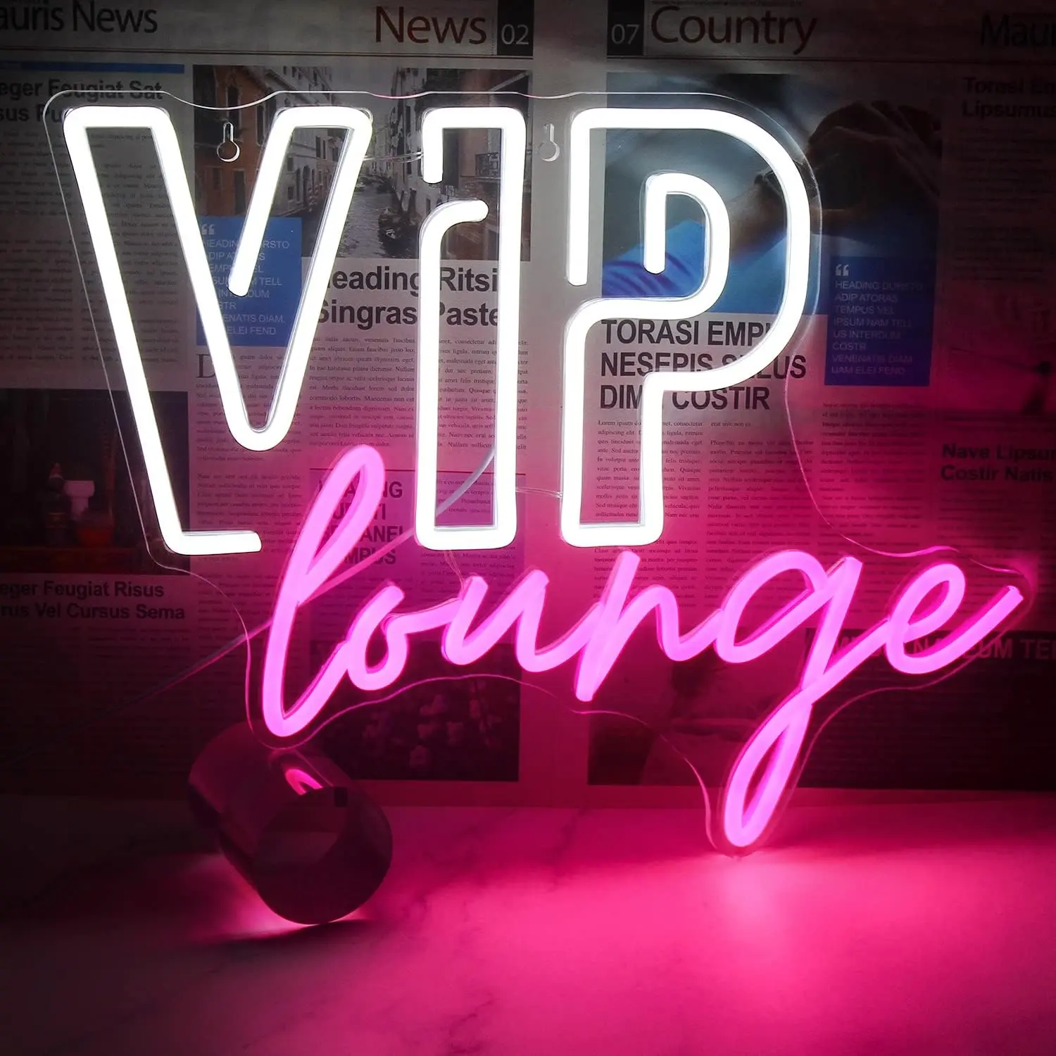 SERBASIC VIP Lounge Dimmable Acrylic Decorative Wall Light - LED Decorative Light with ON/OFF Switch, Bedroom & Gaming Room Novelty Lighting Accent