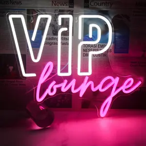 Serbasic VIP Lounge Neon Sign Neon Light Dimmable with ON/OFF Switch for Wall Decor Living Room Hotel Bar Club Beach Cafe Wedding Birthday Party Gifts Gaming Room Artwork Bedroom Home Decor