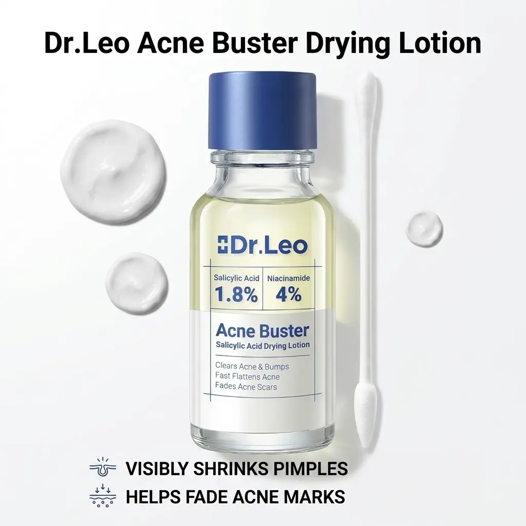 Dr.Leo Drying Lotion | Pimple Treatment & Body Acne Treatment | Visibly Shrinks Pimples in 24 Hours & Helps Fade Acne Marks in 7 Days | With 1.8% Encapsulated Salicylic Acid, 4% Niacinamide & 10% Sulfur (20ml) #DealsForYouDays