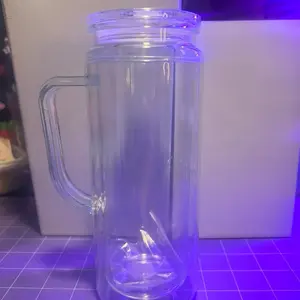 20oz slim tall tumbler modifiable plastic snowglobe