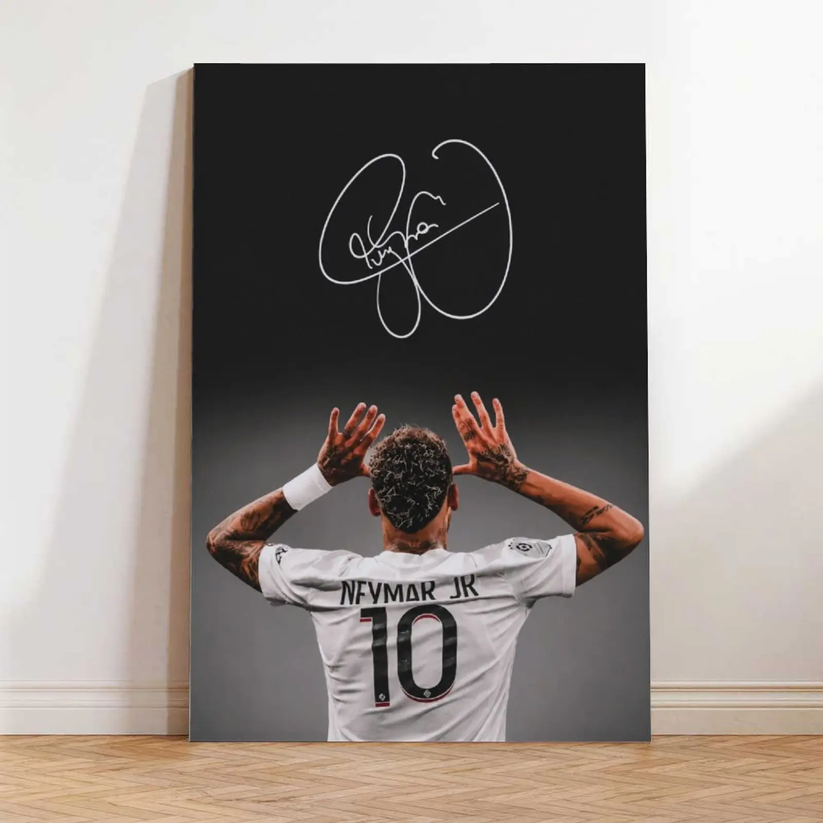 Neymar Signed Poster Print, Neymar Jr. Soccer Wall Art, Football Star Poster, Sports Room Decor, Soccer Fan Gift, Athlete Wall Decor, Football Wall Art, Man Cave Decor