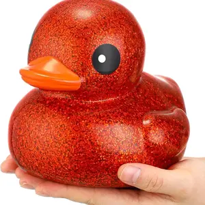 Glitter Rubber Duck - Large Squeaking Decorative Duck for Stress Relief and Home Decor with Unique Glitter Design (Reference in 2nd image) Magnetic Building Blocks Set DIY Photo Frame Gel Ball Blaster Gun