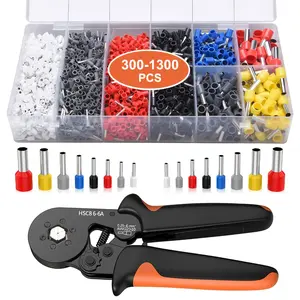 300-1300pcs Tube Terminal Crimping Pliers Combo Set, Essential Tool Kit for Electrical Work, Durable and Efficient Design, Crimping Tools, Hand Tools