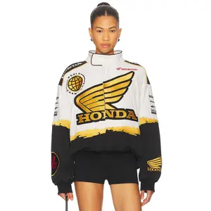 CPTN Apparel Colosseum Jacket in White & Black Unisex