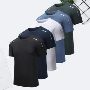 Men's 5-Pack Quick-Dry Sports T-Shirts - Breathable Moisture-Wicking Crew Neck Short Sleeve Shirt, Breathable Quick-Dry Crew Neck Top, Sports Running Shirt, Moisture-Wicking T-Shirt for Gym & Summer Activities